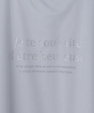 ANY SIS 【洗える】シアーチュールロゴ Tシャツ ライトグレー