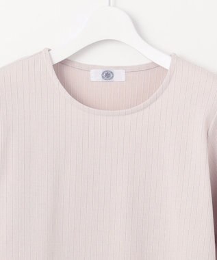 J.PRESS LADIES L ワイドリブジャージー タックスリーブ カットソー グレージュ系