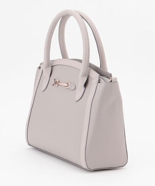 ANY SIS 【美人百花7月号掲載】2WAYビットエッジミディ トートバッグ ライトグレー