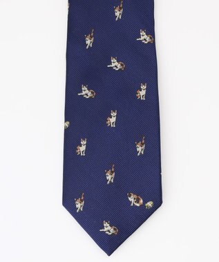 J.PRESS MEN 【JOKE TIE COLLECTION】猫に小判 ネクタイ ネイビー系7