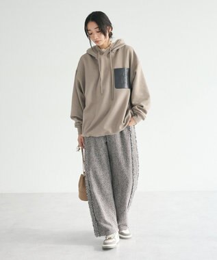 CRAFT STANDARD BOUTIQUE ツイードストレートパンツ Mocha