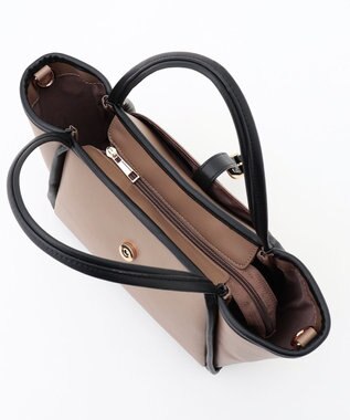 ANY SIS 【2WAY】ベルトベーシック トートバッグ モカ×ブラック