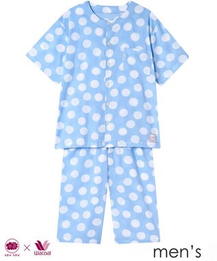 ワコール／睡眠科学 パジャマ 【SOU・SOU（R）】 綿100%(本体) 高島ちぢみ（R） 5分袖 半袖 7分丈 メンズ YGT124 睡眠科学／ワコール
