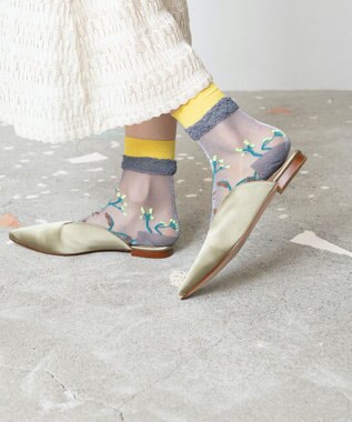 TRICOTE フラワーシアーソックス 94L.GRAY