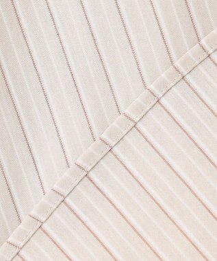 J.PRESS LADIES ストライプジャージー バックペプラム カットソー グレージュストライプ系