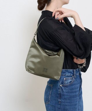 russet シンプルショルダーバッグ【クラウズナイロン】(CE-1467) Khaki