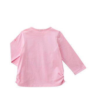 MIKI HOUSE HOT BISCUITS 【70-120cm】 ビーンズくん＆キャビットちゃん長袖Ｔシャツ ピンク