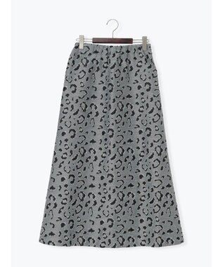 Te chichi レオパードジャガードナロースカート グレー