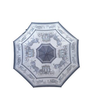 Marca Umbrella of Yokohama 晴雨兼用折りたたみ傘 (馬車行列) 日傘 ブルー