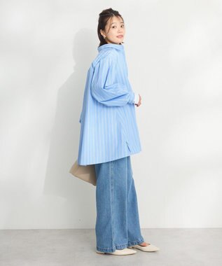 CRAFT STANDARD BOUTIQUE シワ軽減/イージーケアビッグシャツ Sax