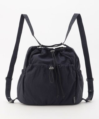 LA BAGAGERIE 【MONICA】クリンクルナイロン　ドロスト2WAYバッグ ネイビー