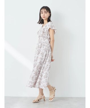 earth music&ecology フラワーフレアワンピース Ivory