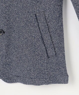 JOSEPH ABBOUD 【ストレッチ/カーディガンジャケット】コットンメランジジャージー ジャケット ネイビー系