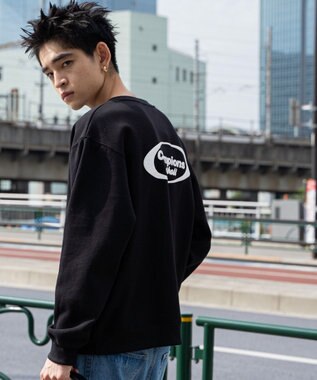 WEGO 【ユニセックス着用ITEM/裏起毛/SMLサイズ展開】リラックスフィットゲームロゴプルオーバー ブラック