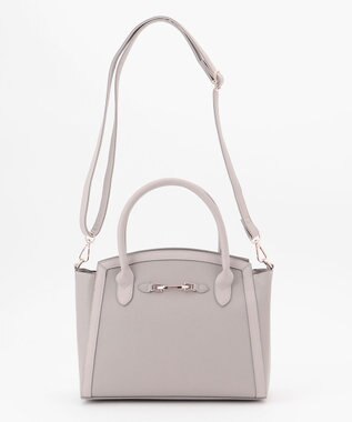 ANY SIS 【美人百花7月号掲載】2WAYビットエッジミディ トートバッグ ライトグレー