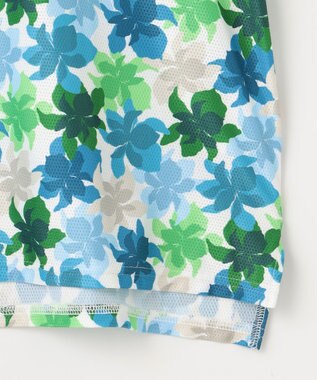 23区GOLF 【MEN】【UVカット】草花柄プリントポロシャツ パイングリーン系5