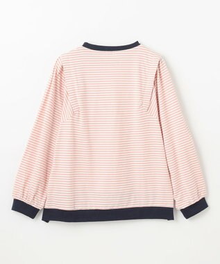 組曲 KIDS 【150-160㎝】リボンボーダー トップス ピンク系1