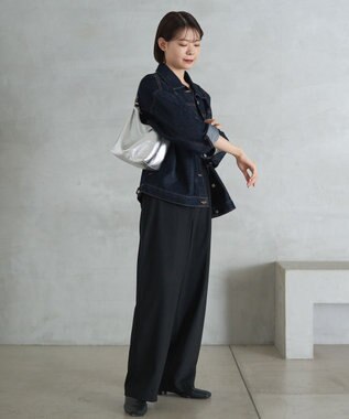 russet ソフトレザーシンプルショルダーバッグ【silver】(CE-1462) Silver