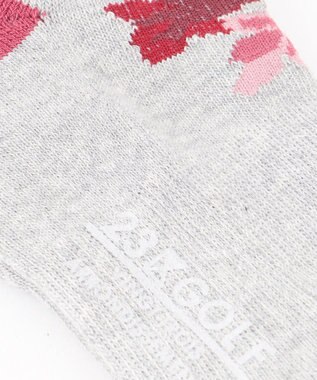 23区GOLF 【WOMEN】花モチーフアンクルソックス ライトグレー系