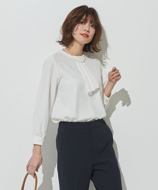 ANY SIS 【洗える】ボウタイ ブラウス オフホワイト