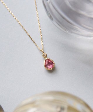 TOCCA 【WEB＆数量限定】PIECE OF FLOWER NECKLACE K10 ピンクトルマリン ダイヤモンド ネックレス ピンクトルマリン