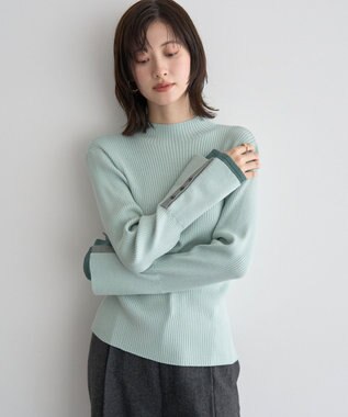 YECCA VECCA 袖口レイヤードリブニット