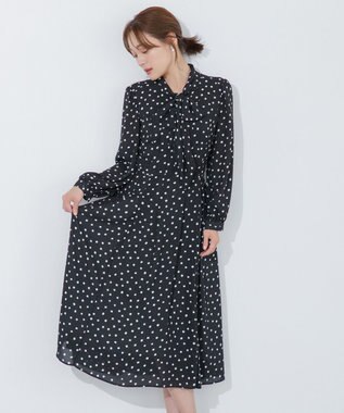 TOCCA 【chayさん・八木アリサさん着用】PROMISE RIBBON ROSETTE ドット柄ドレス