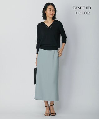 ICB 【WEB限定カラーあり・洗える】シンセティックハイゲージ Vネックプルオーバー ブラック系［WEB限定］