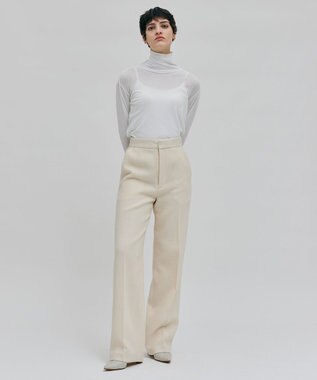 BEIGE， MILLAM / フェイクレザーパッチワイドパンツ Ecru