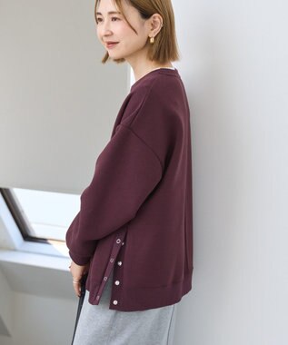 AMERICAN HOLIC サイドドットボタンポンチプルオーバー Bordeaux