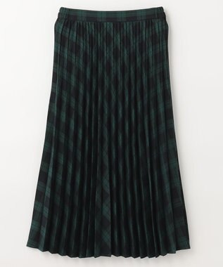 ANY 【14色展開/洗える】ウーリッシュ プリーツスカート グリーン（タータンチェック）