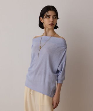 GRACE CONTINENTAL ドレープカットトップ ブルー