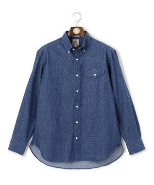 J.PRESS MEN パッチフラップ デニムシャツ /B.D. ネイビー系