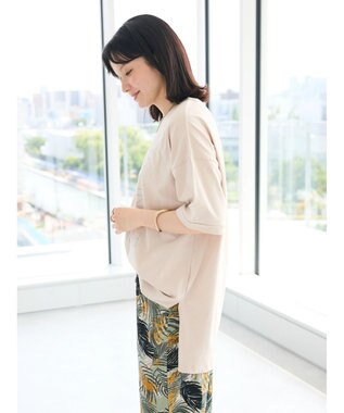 CRAFT STANDARD BOUTIQUE シルケット天竺　スクエアＰＴ　ＢＩＧ　Ｔｅｅ　Ｓ／Ｓ Gray Beige