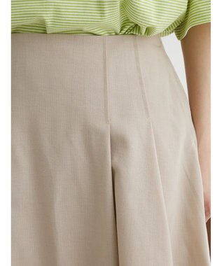 Green Parks 綿麻混フレアスカート Black