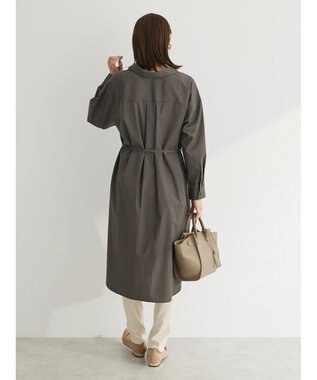 Green Parks ミドル丈シャツワンピースII Charcoal Gray