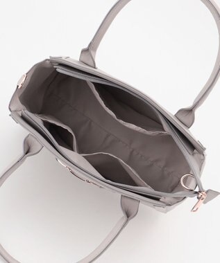 ANY SIS 【美人百花7月号掲載】2WAYビットエッジミディ トートバッグ ライトグレー