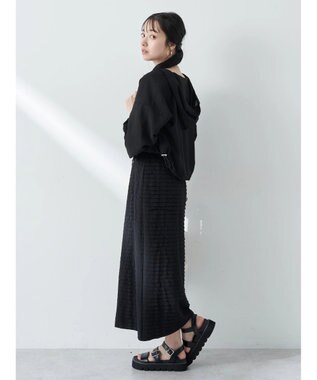 earth music&ecology シアーフードブルゾン Black