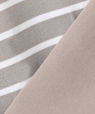 ANY バスクボーダーニットプルオーバー モカ×エクリュボーダー