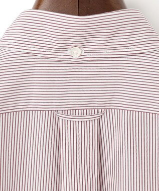 J.PRESS MEN ポプリンマルチストライプ ボタンダウンシャツ ワイン系1
