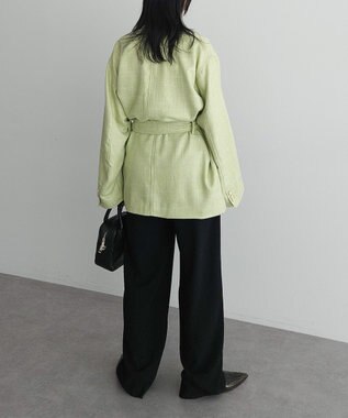 Green Parks ツィードミディ丈ジャケット Lime Green