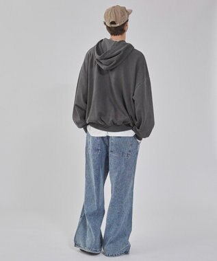 WEGO 【ユニセックス着用ITEM】バルーンクロップドプルパーカー ブラックその他