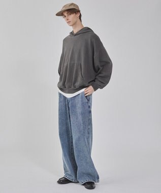 WEGO 【ユニセックス着用ITEM】バルーンクロップドプルパーカー ブラックその他