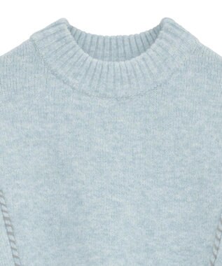 CRAFT STANDARD BOUTIQUE ハンドステッチデザインニットプルオーバー Sax