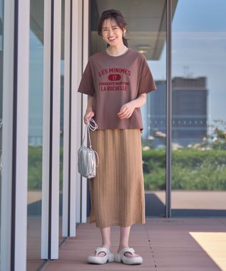 Green Parks プリーツ巾着バッグ Silver
