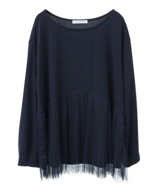 Green Parks プリーツチュールドッキングプルオーバー Navy