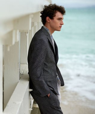 JOSEPH ABBOUD 【イージーケア・多機能】人気 ライトウェーブ ジャケット ライトグレー系3