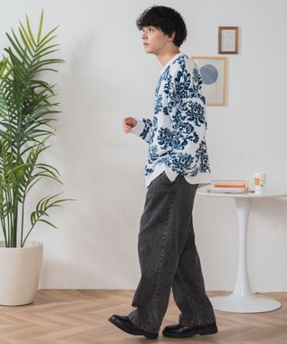 WEGO ベロアモール総柄プルオーバー 柄4