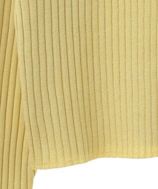 earth music&ecology シルバープチ釦リブニットカーディガン Light Yellow
