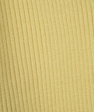 earth music&ecology シルバープチ釦リブニットカーディガン Light Yellow